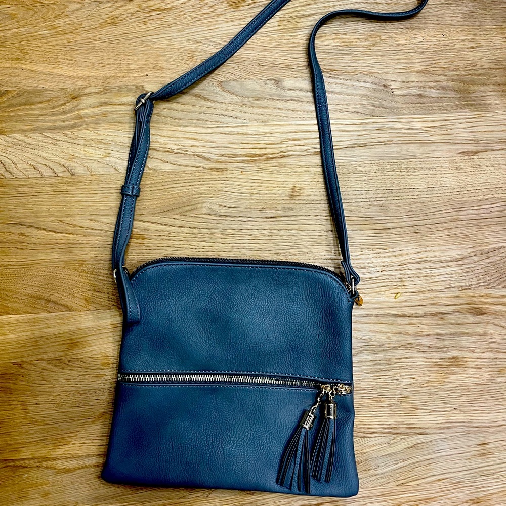 Grey crossbody purse
